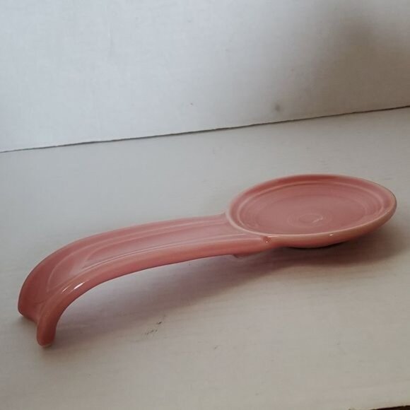 Fiestaware Fiesta CERAMIC Spoon Rest Plate Dish Peony Pink - Picture 3 of 12